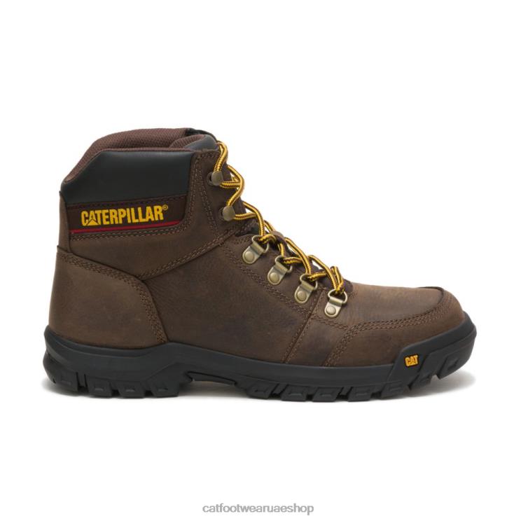 Caterpillar رجال التمهيد العمل المخطط ختم البني D820V40 | أحذية العمل