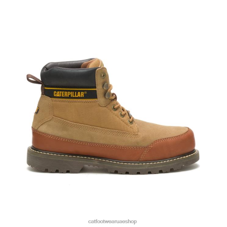 Caterpillar X Nigel Cabourn رجال التمهيد يوتا جلد بني D820V205 | أحذية عادية